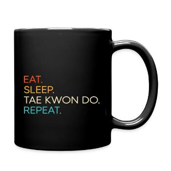 Martial Arts Taekwondo Martial Arts "tae kwon do" - Full Colour Mug - black - Right
