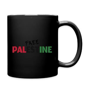 Free Palestine - Tasse einfarbig - Schwarz - Rechts