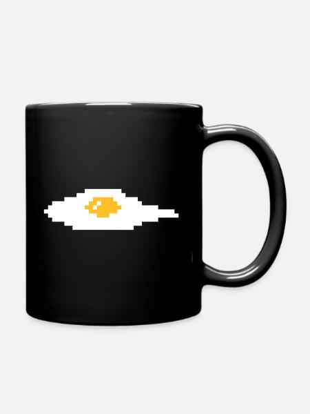 Œuf au plat Pixel - Mug uni - noir