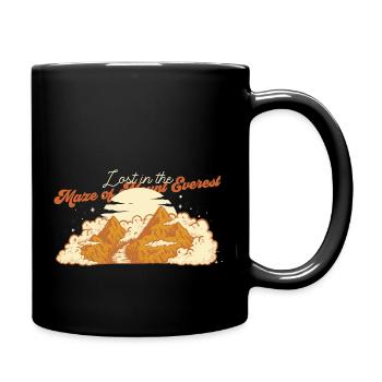 Lost in the Maze of Mount Everest - Full Colour Mug - black - Right