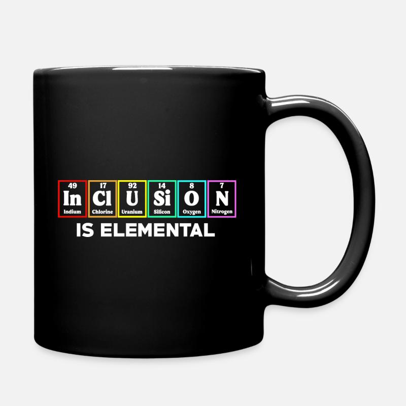Inklusion ist elementar LGBT-Flagge Gay Pride Month - Tasse einfarbig - Schwarz