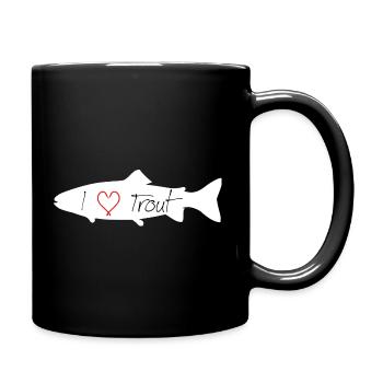I love trout white - Full Colour Mug - black - Right