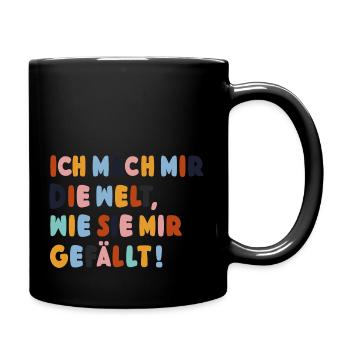 ich mache mir - Tasse einfarbig - Schwarz - Rechts
