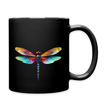 Libelle - Tasse einfarbig - Schwarz - Rechts