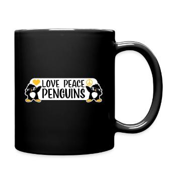 Amour Paix Pingouins Drôle Dab Cool Pingouin Dabbing - Mug uni - noir - Droite
