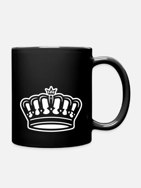 Krone Zeichen - Tasse einfarbig - Schwarz