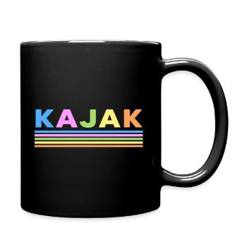 Kajak Wildwasser Kayak Paddelboot - Tasse einfarbig - Schwarz - Rechts