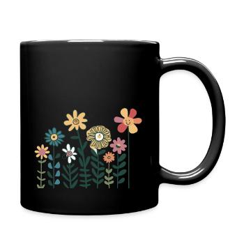 Flower, Flower Meadow - Full Colour Mug - black - Right