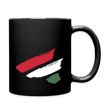 Ungarn Streifen - Tasse einfarbig - Schwarz - Rechts