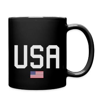 ÉQUIPE Bannière du drapeau américain des États-Unis en cours d’écriture - Mug uni - noir - Droite