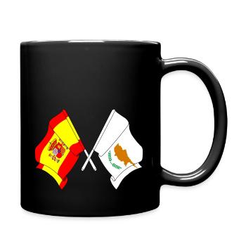 Drapeau de l’Espagne, Chypre - Mug uni - noir - Droite