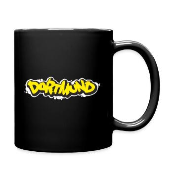 Dortmund Graffiti - Tasse einfarbig - Schwarz - Rechts