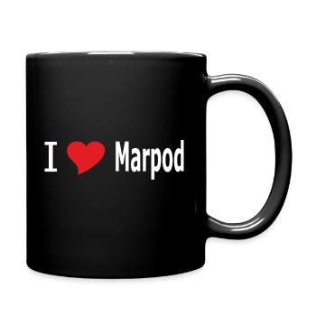 I love Marpod - Tasse einfarbig - Schwarz - Rechts