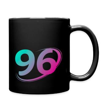 Numéro 96 multicolore - Mug uni - noir - Droite