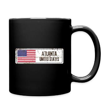 Atlanta United States Flag - Full Colour Mug - black - Right