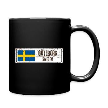 Göteborg Schweden Flagge - Tasse einfarbig - Schwarz - Rechts
