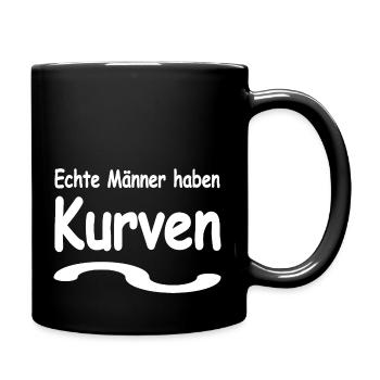 Männer - Tasse einfarbig - Schwarz - Rechts