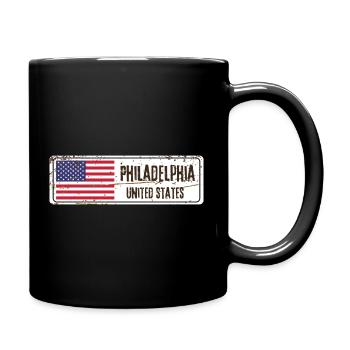 Philadelphia United States Flag - Full Colour Mug - black - Right