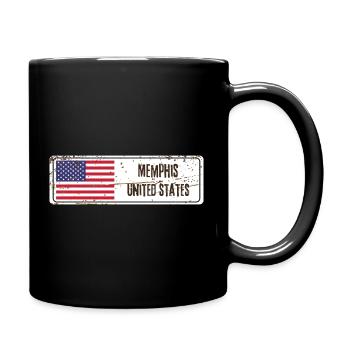 Memphis United States Flag - Full Colour Mug - black - Right