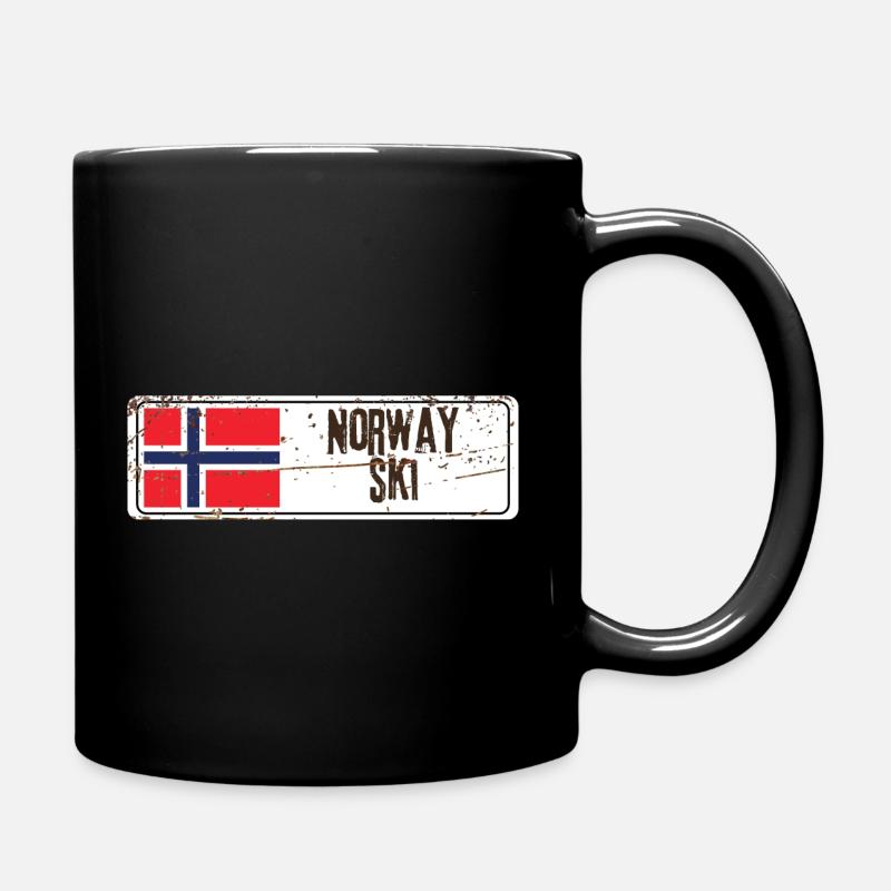 Ski Norway - Full Colour Mug - black