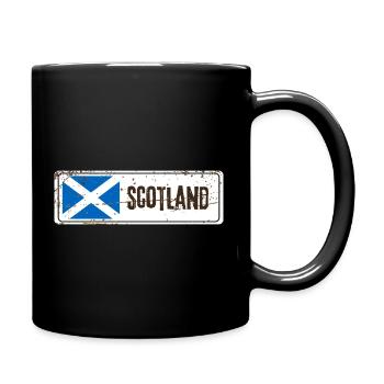 Schottische Flagge - Tasse einfarbig - Schwarz - Rechts