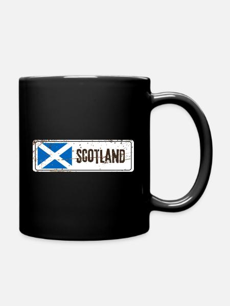 Schottische Flagge - Tasse einfarbig - Schwarz