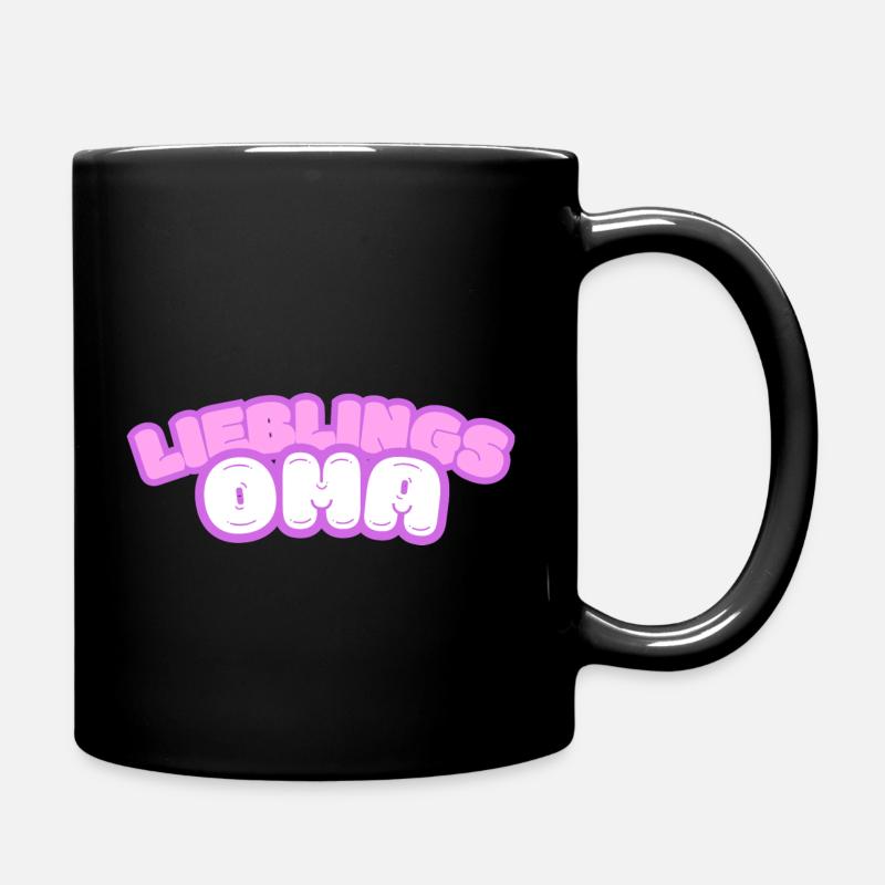 Lieblingsoma - Oma - Grossmutter - Tasse einfarbig - Schwarz