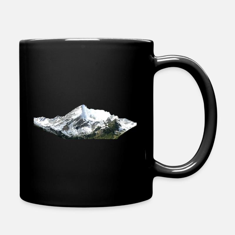 Mountains - Tasse einfarbig - Schwarz