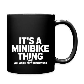 Cooles und Lustiges Minibike Design - Tasse einfarbig - Schwarz - Rechts