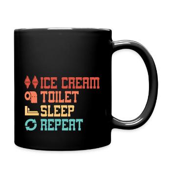 Crème Toilet Sommeil Répéter Sans Nutrition Laitière - Mug uni - noir - Droite