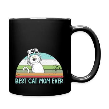 Meilleur chat maman chats maman vintage chat amant - Mug uni - noir - Droite