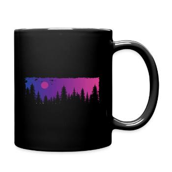 Forêt, Nature, Paysage, Arbres - Mug uni - noir - Droite
