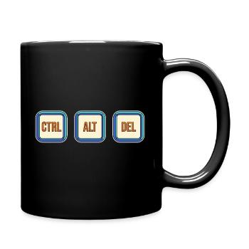 Touches de clavier rétro CTRL ALT DEL - Mug uni - noir - Droite