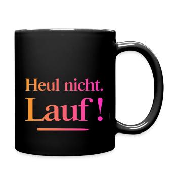 Ne pleurez pas, courez ! - Course à pied, jogging, sport, course à pied - Mug uni - noir - Droite