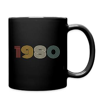 1980 Style rétro Années 1980 Anniversaire Années 1980 Millésime - Mug uni - noir - Droite