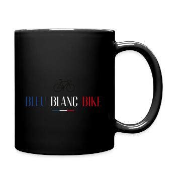 bleu blanc bike - Mug uni - noir - Droite