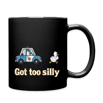 Lustige Gans hat zu albernes Wortspiel Humor Meme - Tasse einfarbig - Schwarz - Rechts