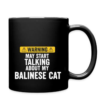 Talk about the Balinese cat - Full Colour Mug - black - Right