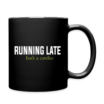 RUNNING LATE IS NOT A CARDIO - Mug uni - noir - Droite