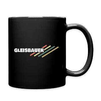 Arbeitsplatz Gleisbauer - Tasse einfarbig - Schwarz - Rechts