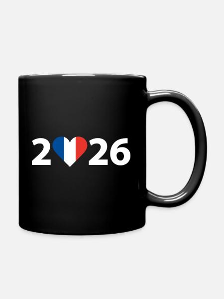 J’aime la France 2026, vacances en France 2026 - Mug uni - noir