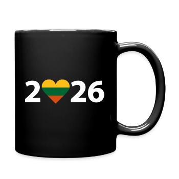 I love Lithuania 2026, vacation in Lithuania 2026 - Full Colour Mug - black - Right