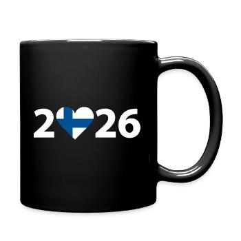 J’aime Finlande 2026, Finlande 2026 - Mug uni - noir - Droite