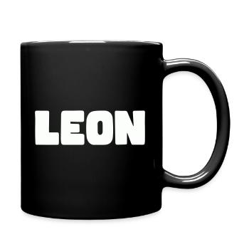 Leon Name - Full Colour Mug - black - Right
