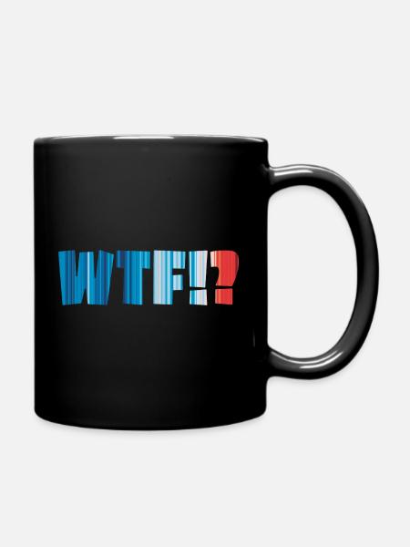 WTF Klimastreifen - Tasse einfarbig - Schwarz