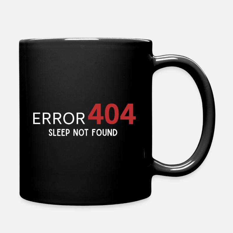 Erreur 404 Sommeil non trouvée – Schéma pour les développeurs - Mug uni - noir