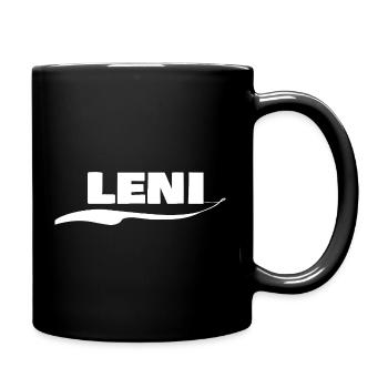Vorname Leni - Tasse einfarbig - Schwarz - Rechts