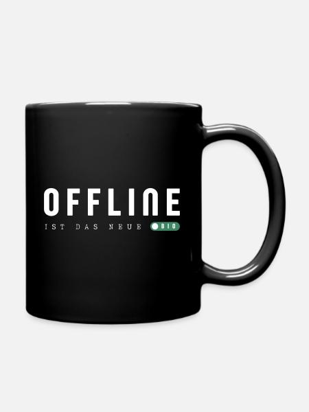Hors ligne, c’est la nouvelle bio - Mug uni - noir