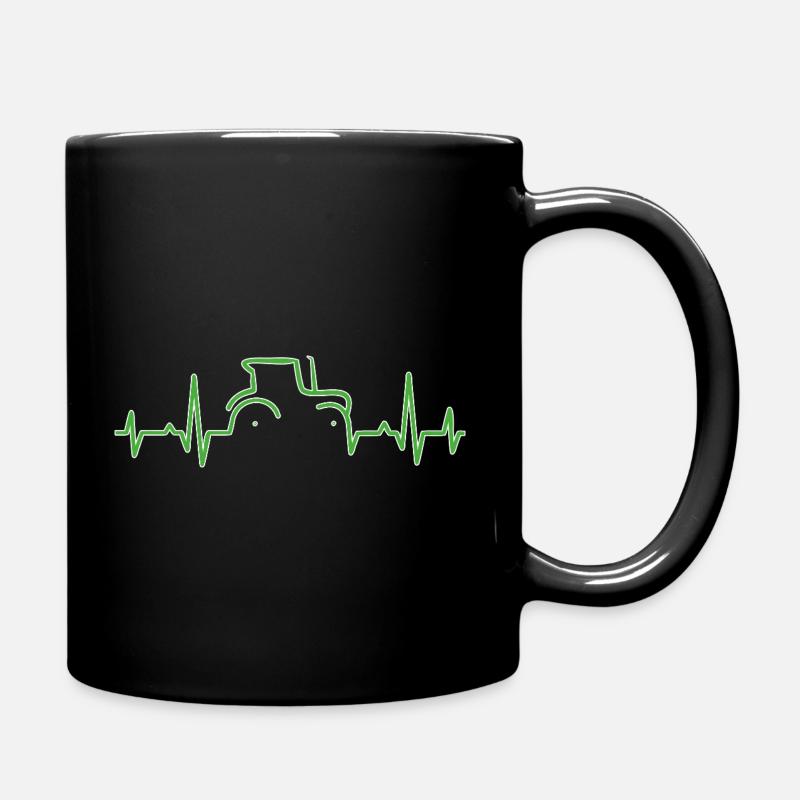 KARDIOGRAMM TRAKTOR Grün - Tasse einfarbig - Schwarz
