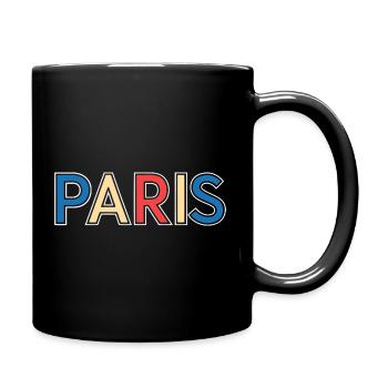 Pariser Farbblocktypografie - Tasse einfarbig - Schwarz - Rechts